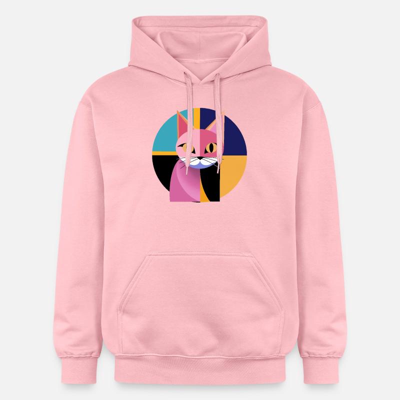 Forme d’art félin - Sweat à capuche Softstyle® Gildan Unisexe - rose clair