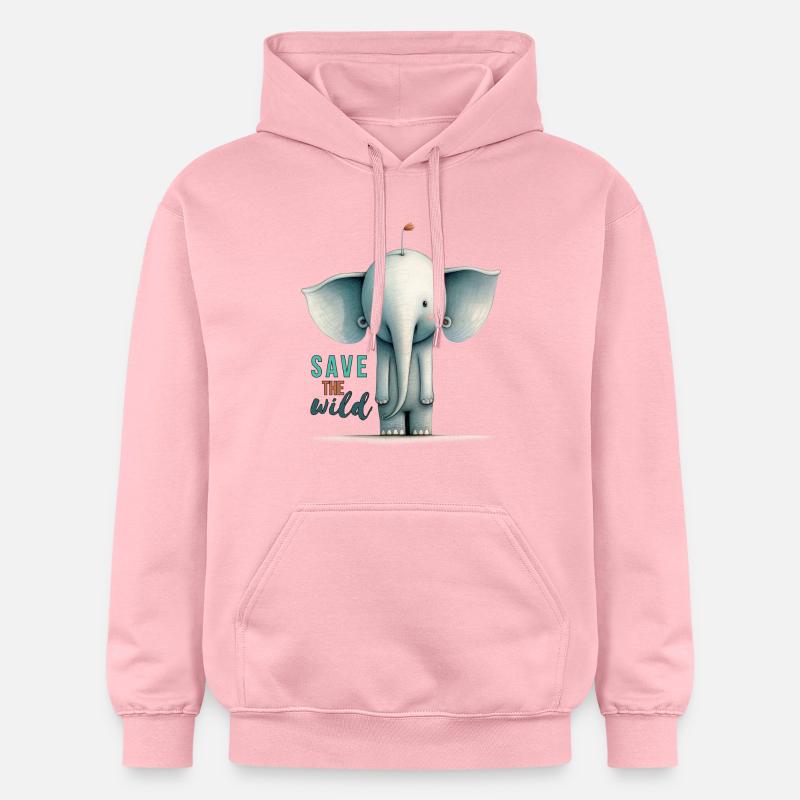 Save the wild !! - Sweat à capuche Softstyle® Gildan Unisexe - rose clair