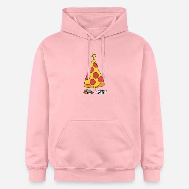 Arbre de Noël de pizza - Sweat à capuche Softstyle® Gildan Unisexe - rose clair
