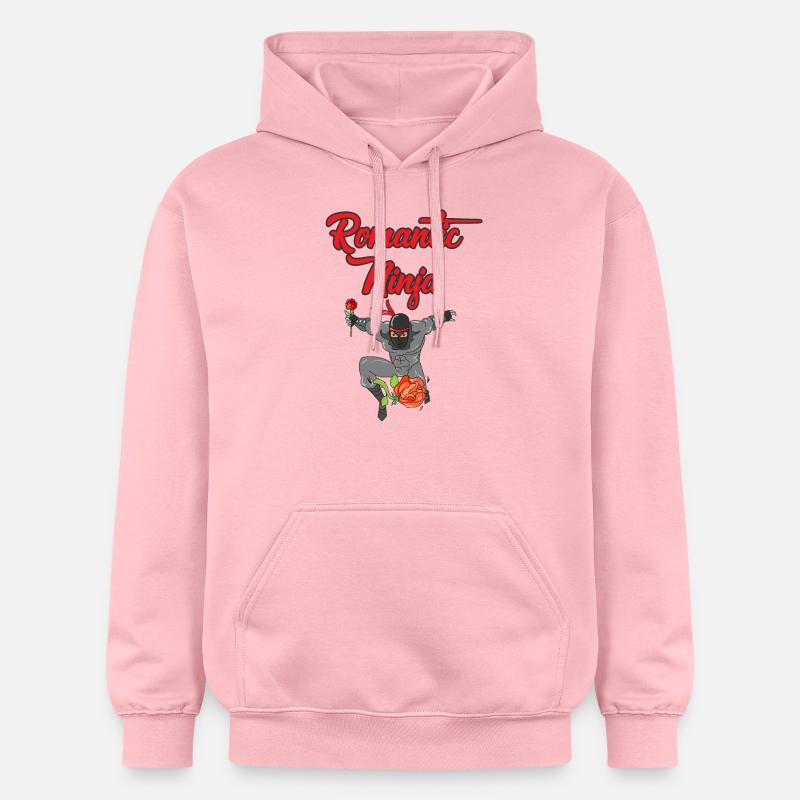Romantic Ninja - Sweat à capuche Softstyle® Gildan Unisexe - rose clair
