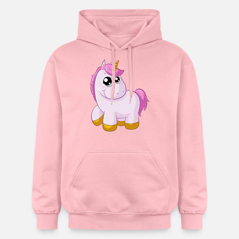 Pinkes Comic Einhorn - Gildan Unisex Softstyle® Midweight Hoodie - Hellrosa