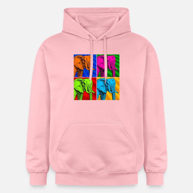 éléphant - Sweat à capuche Softstyle® Gildan Unisexe - rose clair