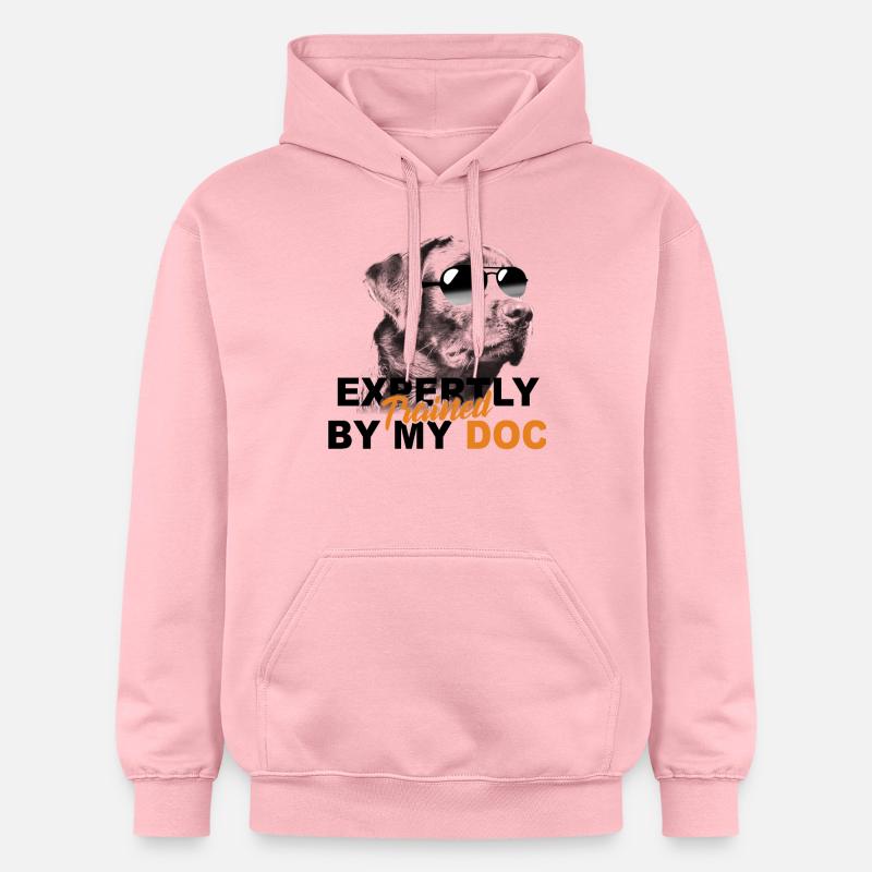 Formés par mon chien - Sweat à capuche Softstyle® Gildan Unisexe - rose clair