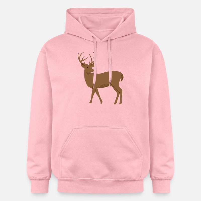 Cerf - Sweat à capuche Softstyle® Gildan Unisexe - rose clair