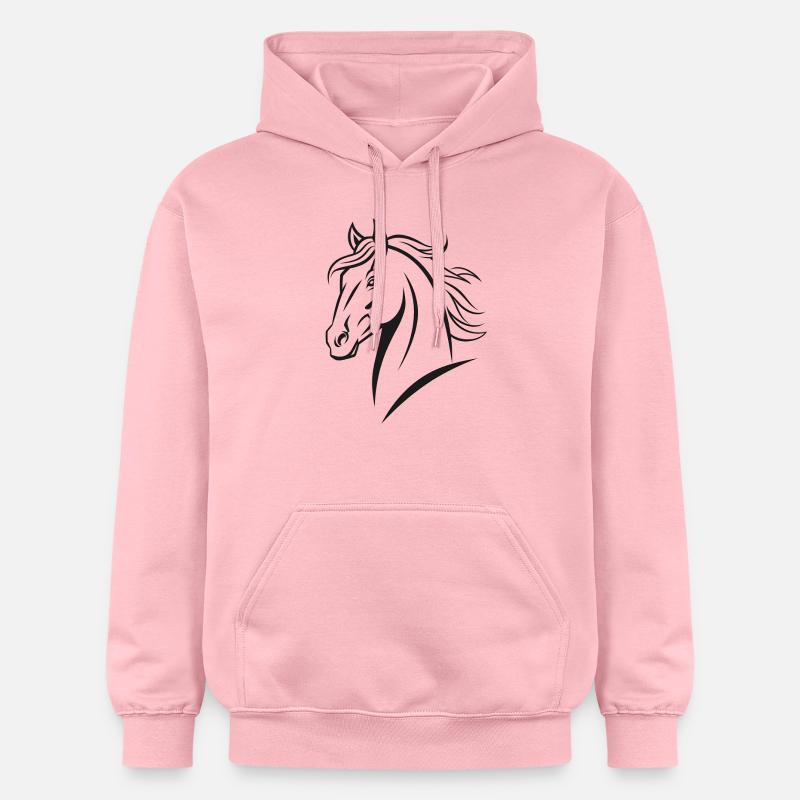 Cheval Équitation Équitation - Sweat à capuche Softstyle® Gildan Unisexe - rose clair