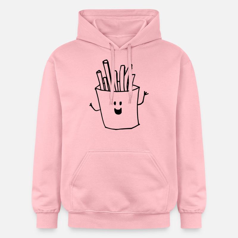 Frites heureuses - Sweat à capuche Softstyle® Gildan Unisexe - rose clair