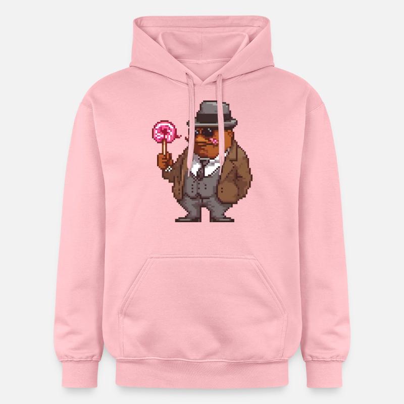 Dapper Pixel Gentleman - Sweat à capuche Softstyle® Gildan Unisexe - rose clair