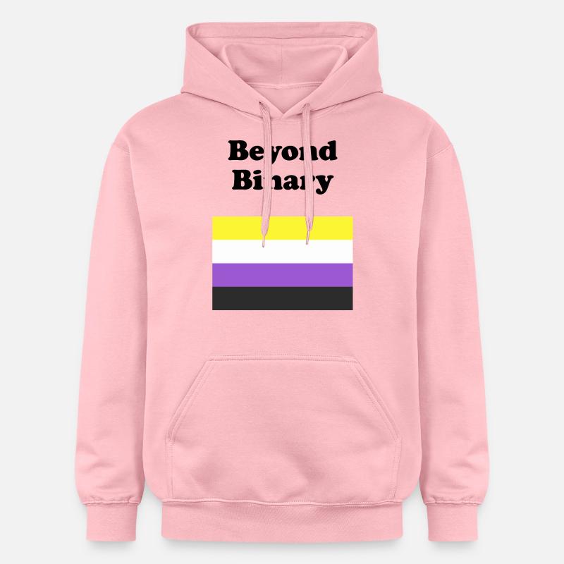 Non Binary Flag Beyond Binary - Gildan Unisex Softstyle® Midweight Hoodie - light pink
