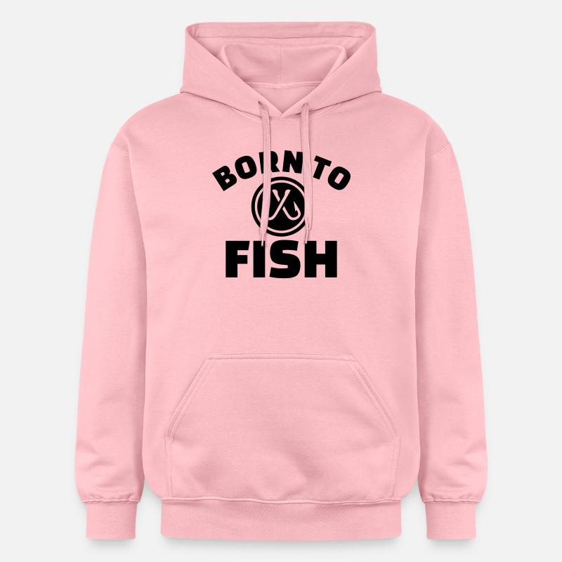 Born to Fish - Sweat à capuche Softstyle® Gildan Unisexe - rose clair