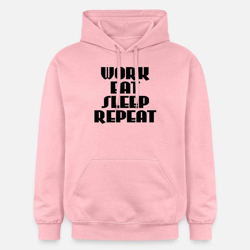 Work, eat, sleep, repeat - Gildan Unisex Softstyle® Midweight Hoodie - Hellrosa