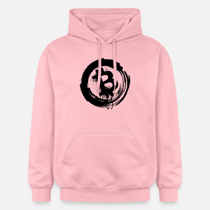Bitcoin Design Logo - Sweat à capuche Softstyle® Gildan Unisexe - rose clair