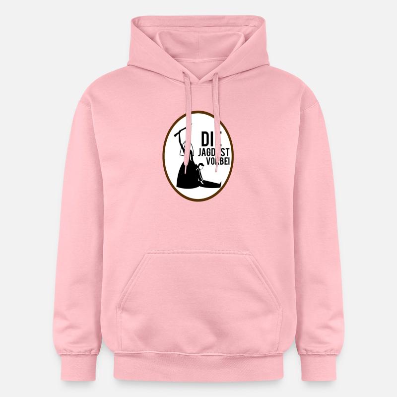 LA CHASSE EST TERMINÉE - Sweat à capuche Softstyle® Gildan Unisexe - rose clair