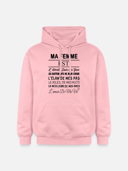 Ma femme - Sweat à capuche Softstyle® Gildan Unisexe - rose clair