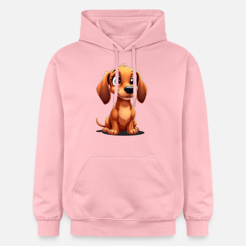 Teckel mignon - Teckel drôle - Sweat à capuche Softstyle® Gildan Unisexe - rose clair