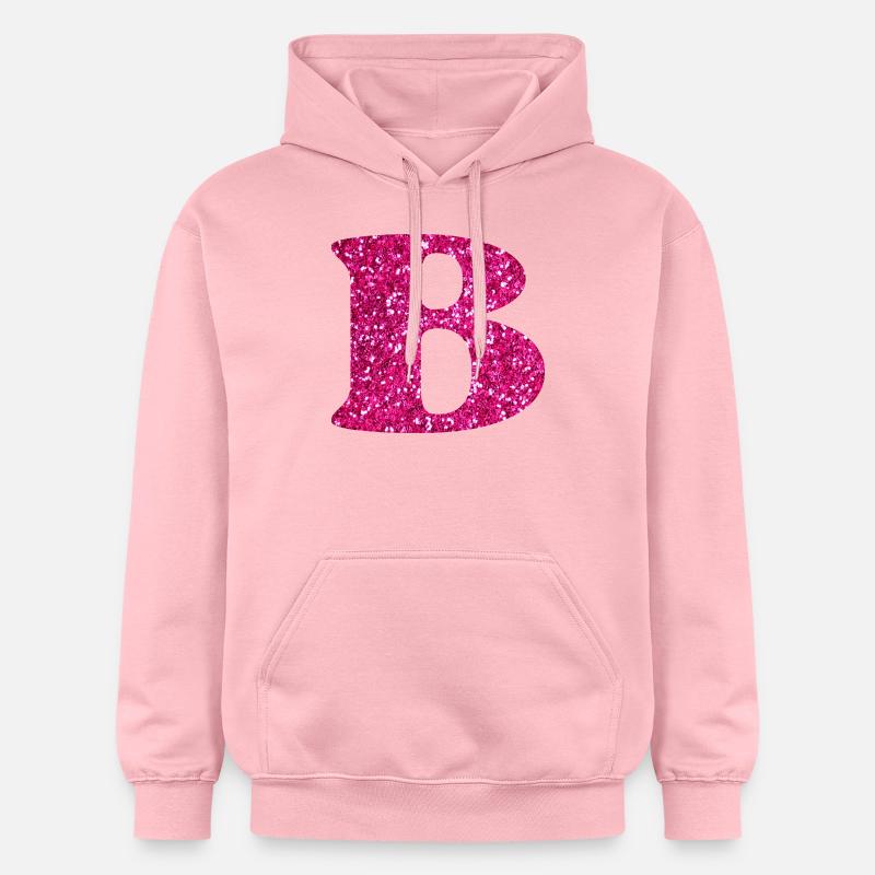 Lettre b rose pailleté - Sweat à capuche Softstyle® Gildan Unisexe - rose clair