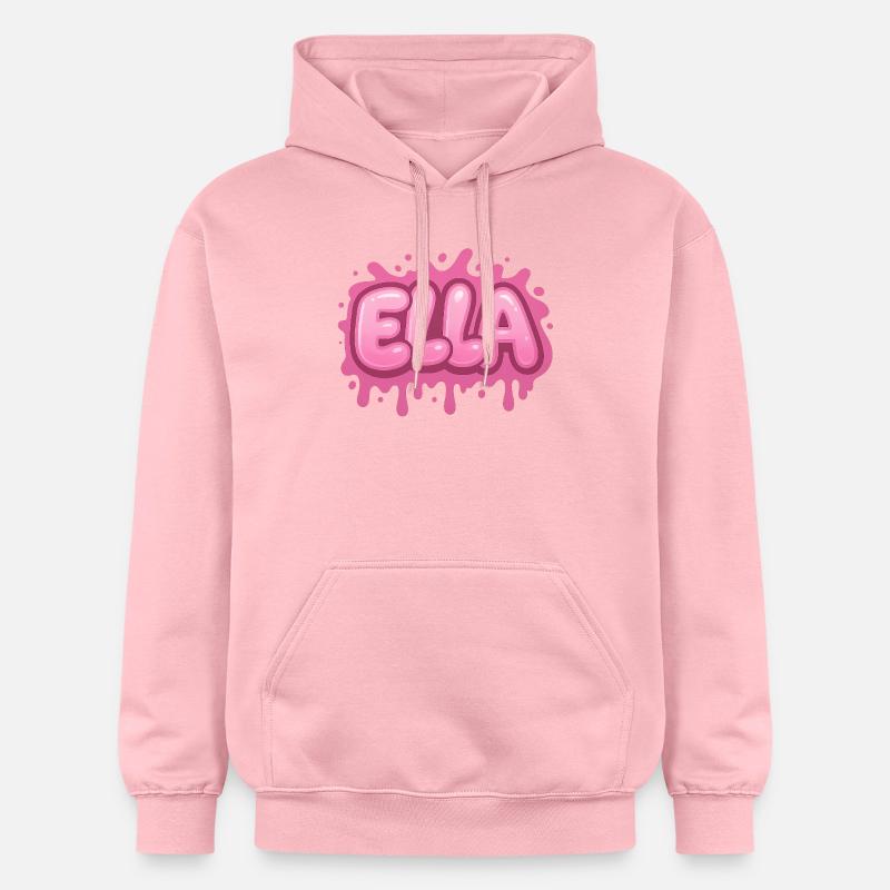 Graffiti  ELLA Prénom cadeau idéal imprimable - Sweat à capuche Softstyle® Gildan Unisexe - rose clair