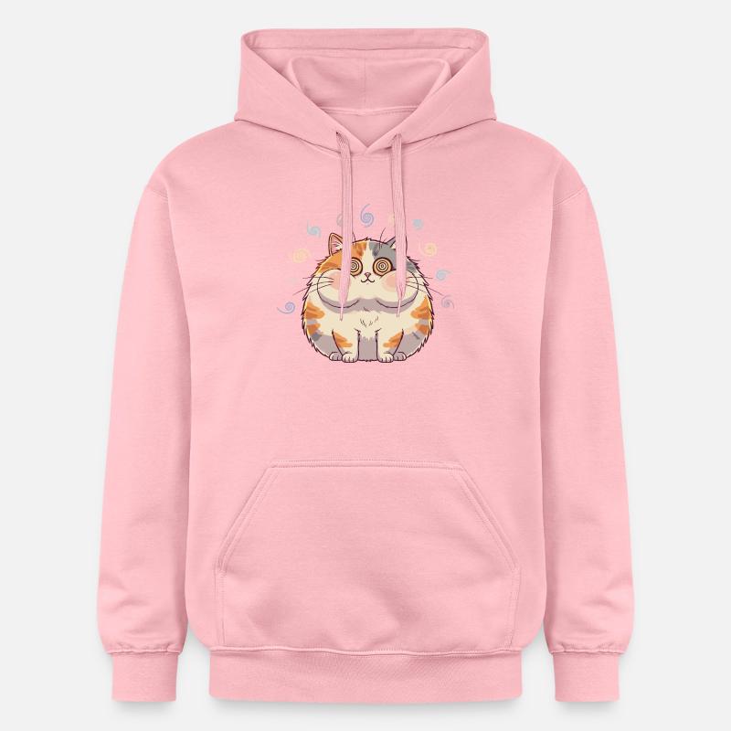 Sourire en spirale de chat - Sweat à capuche Softstyle® Gildan Unisexe - rose clair