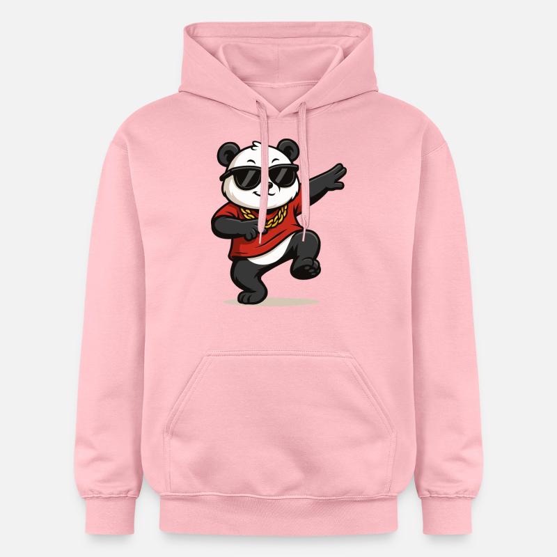 Panda Comic Dance - Sweat à capuche Softstyle® Gildan Unisexe - rose clair