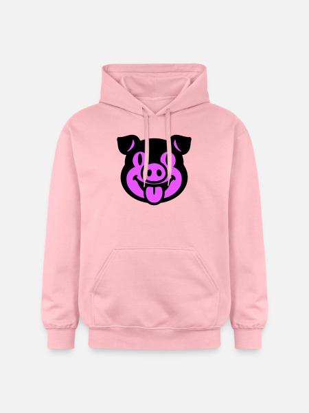 Piglet Pig Head - Gildan Unisex Softstyle® Midweight Hoodie - light pink