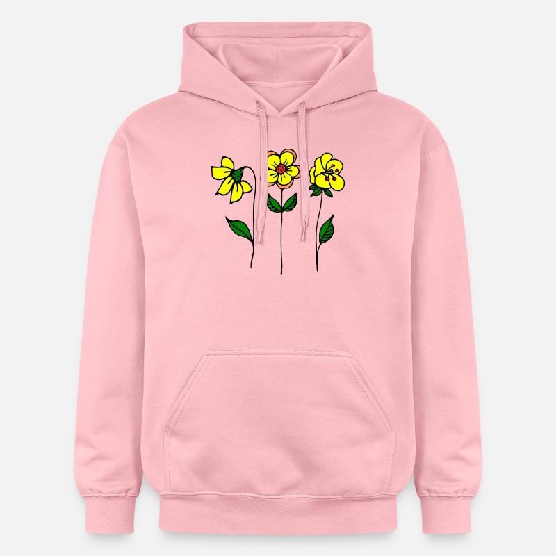 Fleur - Sweat à capuche Softstyle® Gildan Unisexe - rose clair
