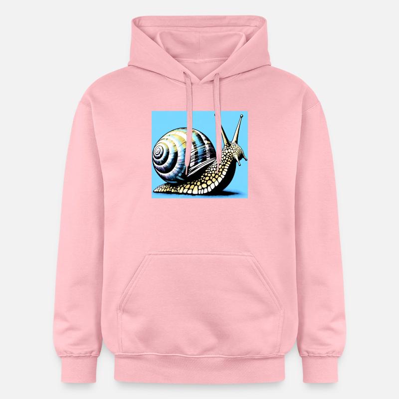 Escargot - Sweat à capuche Softstyle® Gildan Unisexe - rose clair
