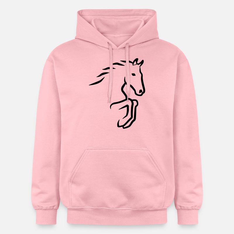 Cheval - Sweat à capuche Softstyle® Gildan Unisexe - rose clair