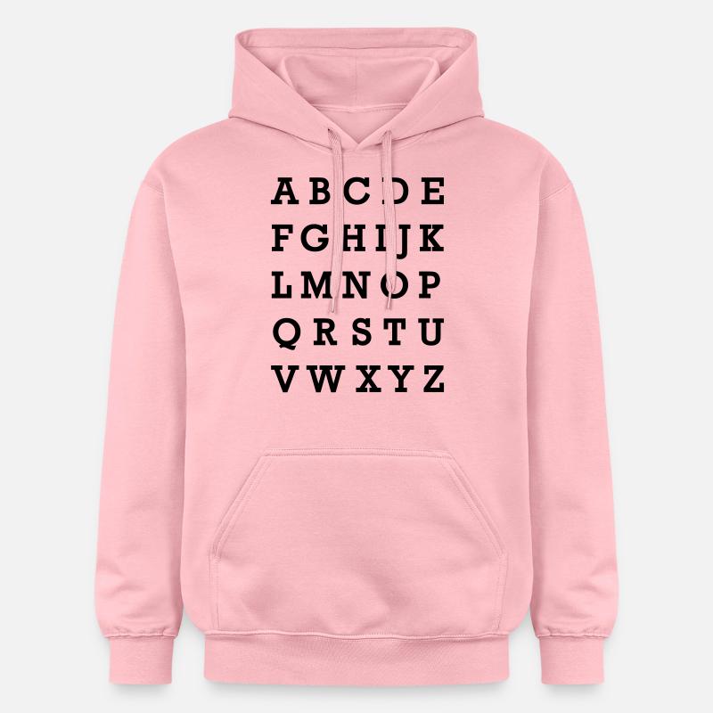 Alphabet - Sweat à capuche Softstyle® Gildan Unisexe - rose clair