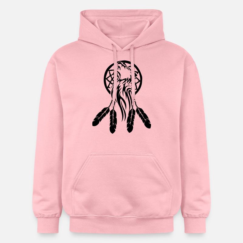 wolf_traumfaenger_001 - Gildan Unisex Softstyle® Midweight Hoodie - Hellrosa