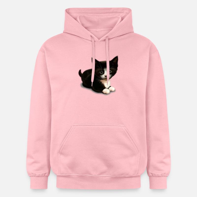 MIGNON CHAT (Blanc) - Sweat à capuche Softstyle® Gildan Unisexe - rose clair