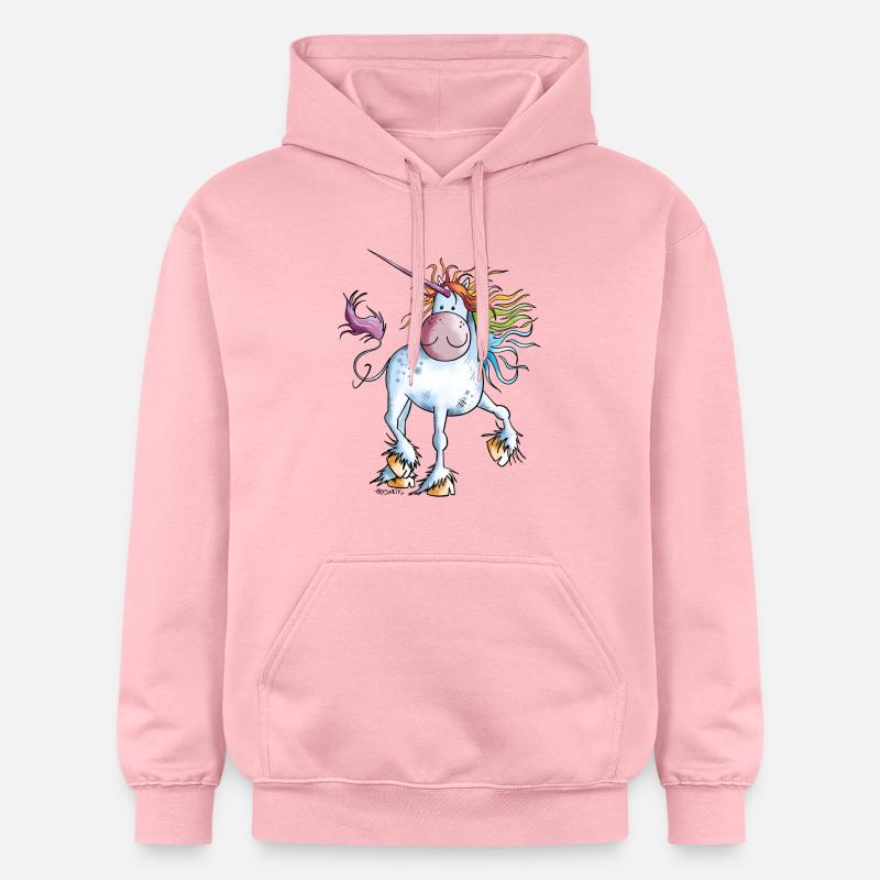 Rainbow Unicorn - Sweat à capuche Softstyle® Gildan Unisexe - rose clair