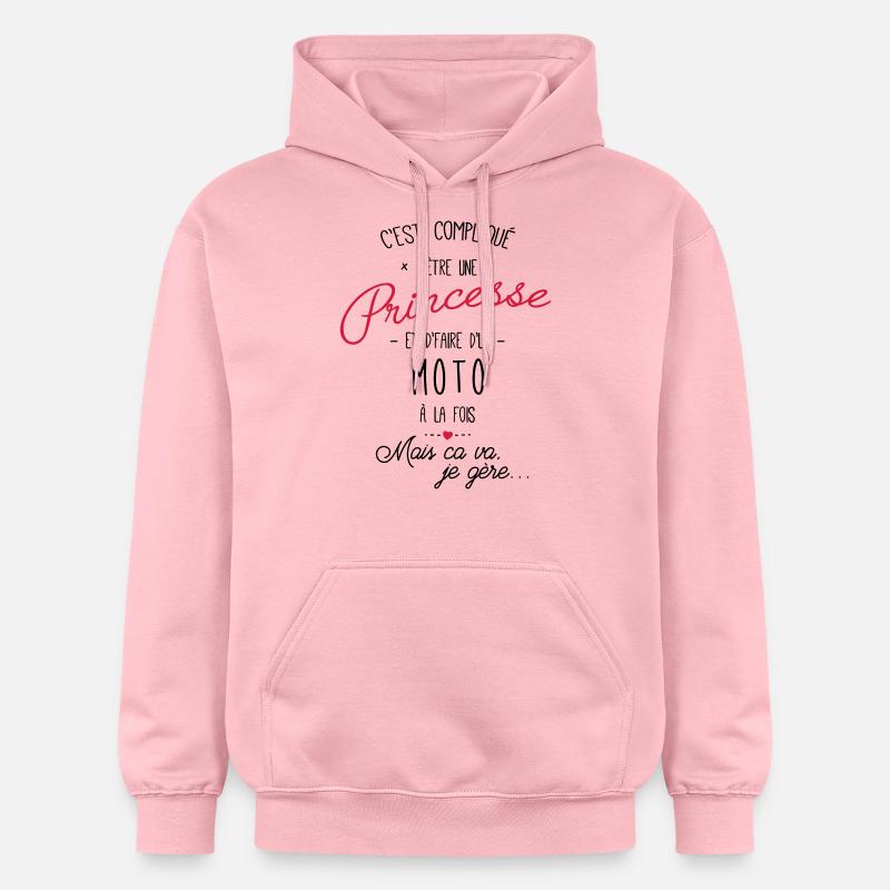 princesse et Moto - Sweat à capuche Softstyle® Gildan Unisexe - rose clair
