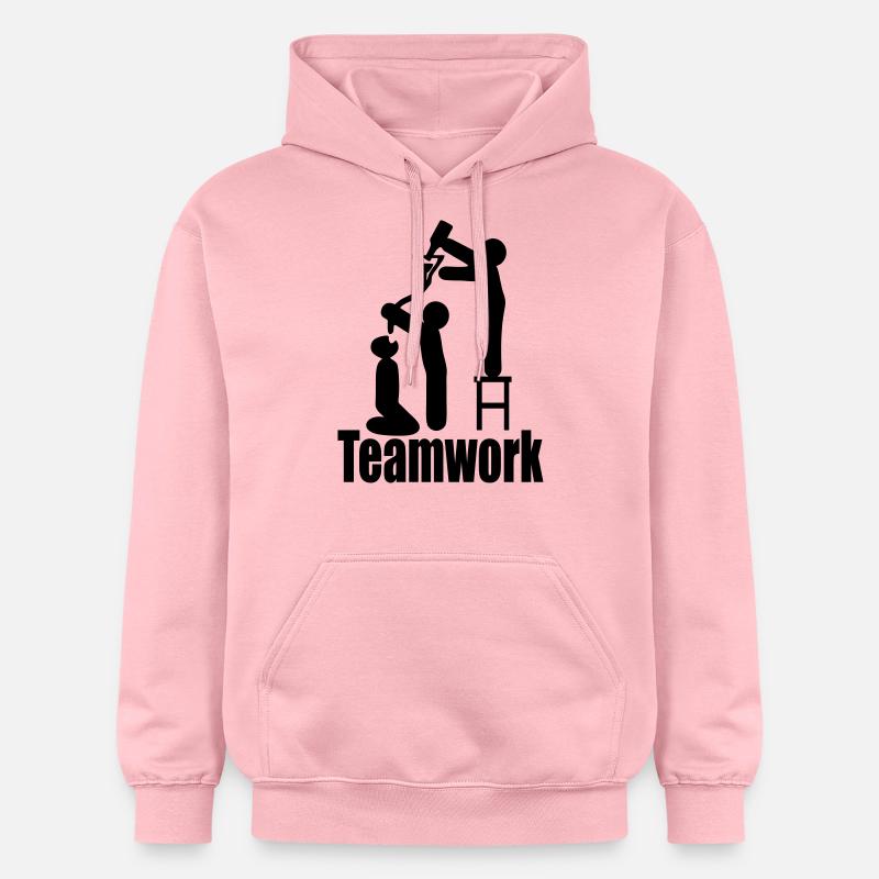 travail d'équipe - Sweat à capuche Softstyle® Gildan Unisexe - rose clair