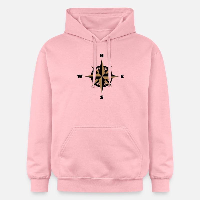 Compass, rose des vents (BM2) - Sweat à capuche Softstyle® Gildan Unisexe - rose clair