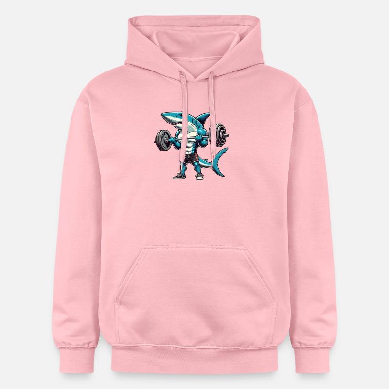 requin requin fort - Sweat à capuche Softstyle® Gildan Unisexe - rose clair
