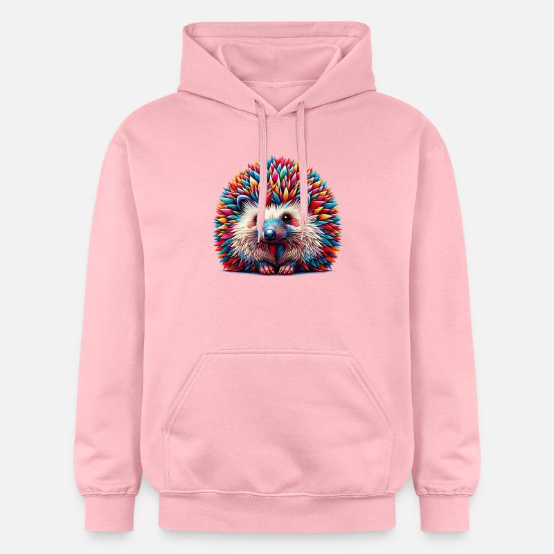 Hérisson - Sweat à capuche Softstyle® Gildan Unisexe - rose clair