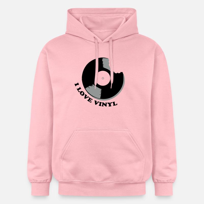 I Love Vinyl - Sweat à capuche Softstyle® Gildan Unisexe - rose clair