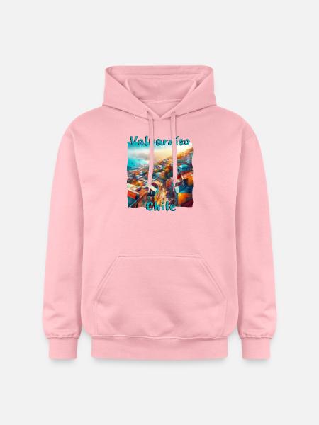 Valparaiso, Chile - Grunge City on the Pacific Ocean - Gildan Unisex Softstyle® Midweight Hoodie - light pink
