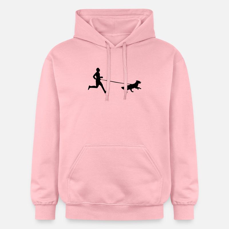 hommes Canicross - Sweat à capuche Softstyle® Gildan Unisexe - rose clair