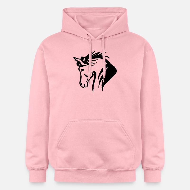 Cheval - Sweat à capuche Softstyle® Gildan Unisexe - rose clair