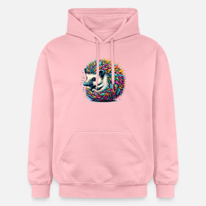 Hérisson - Sweat à capuche Softstyle® Gildan Unisexe - rose clair