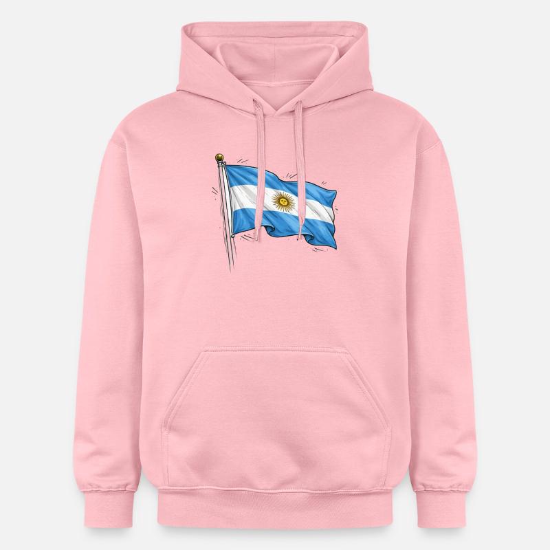 Drapeau de l’Argentine - Sweat à capuche Softstyle® Gildan Unisexe - rose clair