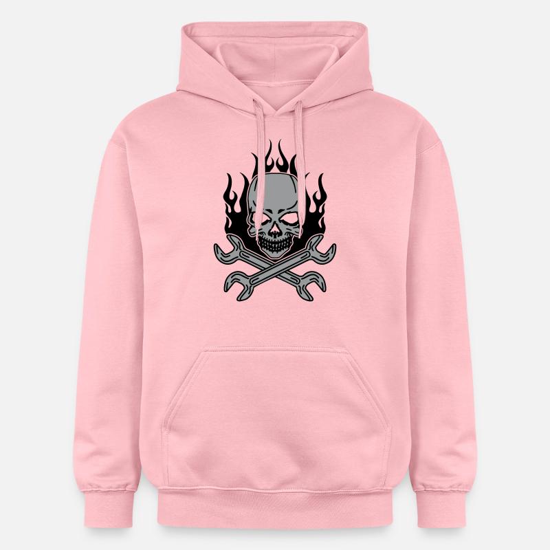 Tuning Skull - Sweat à capuche Softstyle® Gildan Unisexe - rose clair