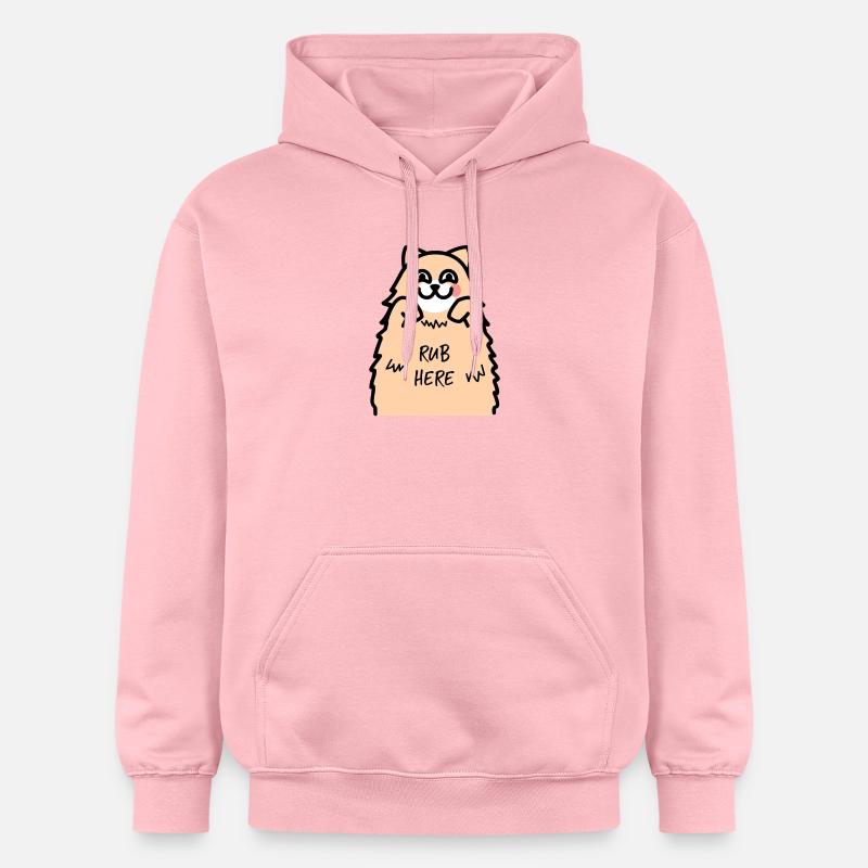 Chat drôle de conception - Sweat à capuche Softstyle® Gildan Unisexe - rose clair