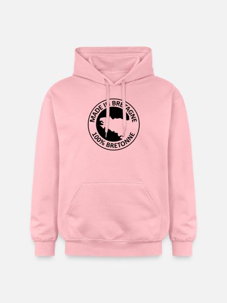 100% Bretonne - Sweat à capuche Softstyle® Gildan Unisexe - rose clair