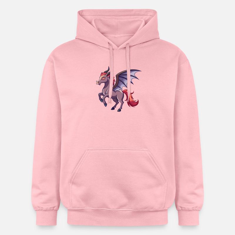Cheval démoniaque - Vilain et mignon - Sweat à capuche Softstyle® Gildan Unisexe - rose clair