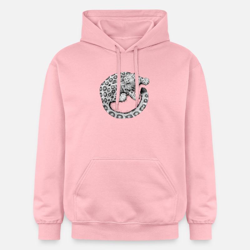 Bébé léopard des neiges - Sweat à capuche Softstyle® Gildan Unisexe - rose clair