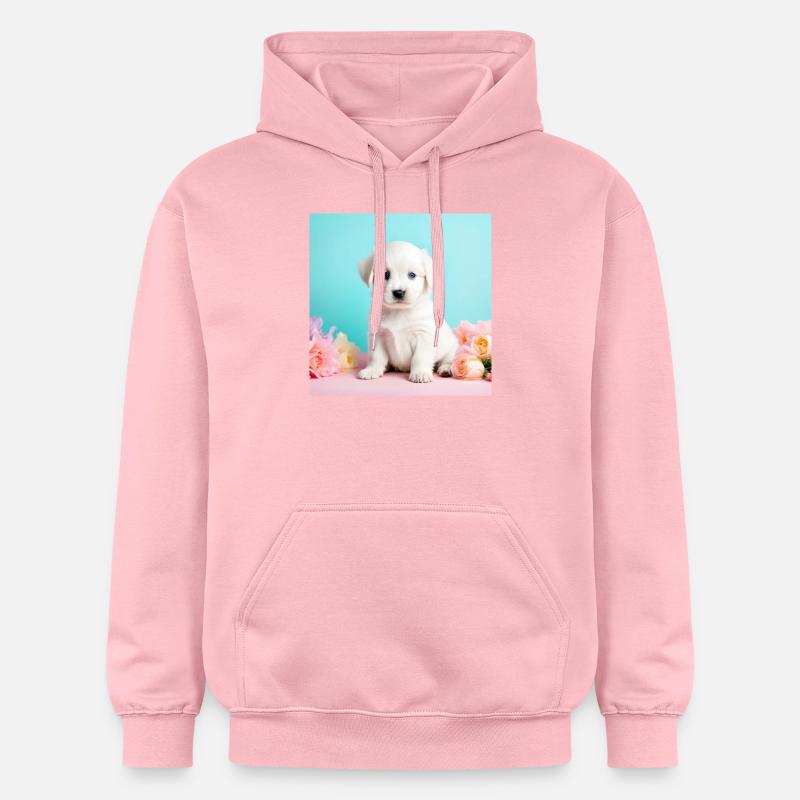 Chiots chiens - Sweat à capuche Softstyle® Gildan Unisexe - rose clair