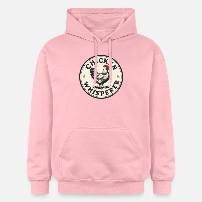 Hühnerflüsterer - chuchoteur de poulet - Sweat à capuche Softstyle® Gildan Unisexe - rose clair