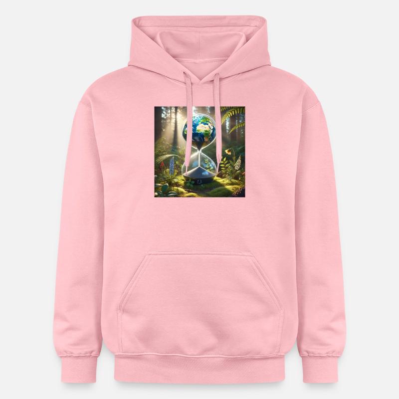 Notre temps presse ! (B) - Sweat à capuche Softstyle® Gildan Unisexe - rose clair