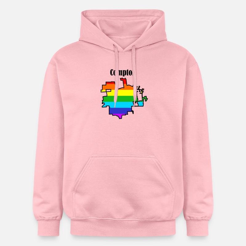 Arc-en-ciel de Compton - Sweat à capuche Softstyle® Gildan Unisexe - rose clair